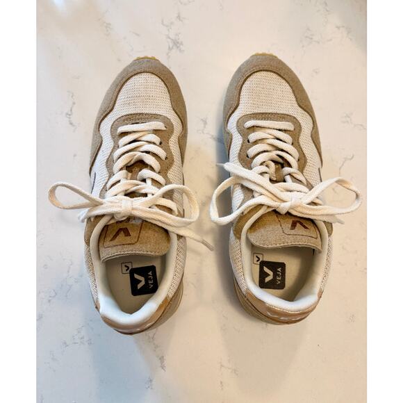 VEJA Brown, Tan, Gold, Cream Sustainable SDU Rec Sneakers- Size US 7, EU 38 - Picture 4 of 7